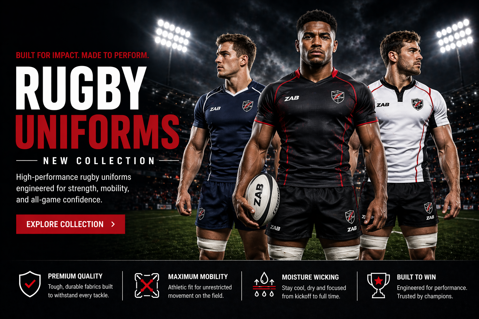 Code Rugby Uniform Custom Rugby Uniforms Wholesale Manufacturer | ZAB Sports Apparel