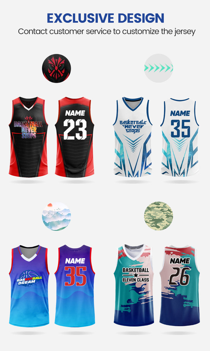  sublimation basketball uniforms